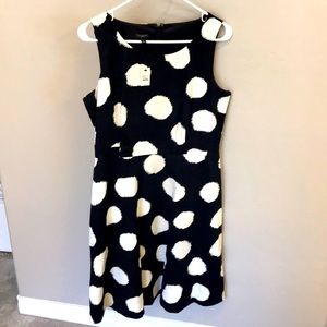 NWT Talbots black & white dot dress 8P